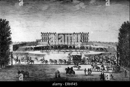 Chateau de Versailles e del palazzo del re di Francia Luigi XIV (1638-1715). Foto Stock