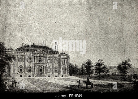 Chateau de Ferney, home e birthpalce di Voltaire, Francois-Marie Arouet. Lo scrittore francese, filosofo, Drammaturgo, poeta Foto Stock