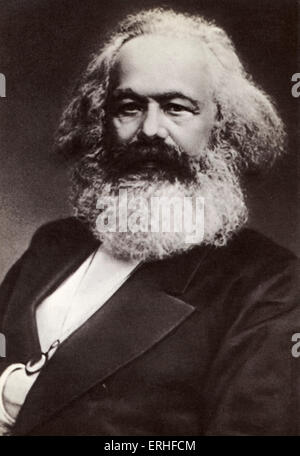 Karl Marx, ritratto. Lo storico tedesco, economista e rivoluzionario, 1818-1883 Foto Stock