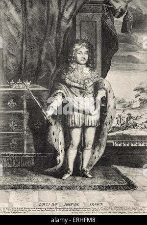 Le Grand Dauphin, Louis de France - Ritratto del figlio del monarca francese Louis XIV (Roi Soleil, Re Sole) e la regina Maria Foto Stock
