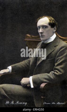 H B Irving - attore britannico-manager, figlio di Sir Henry Irving. A mano fotografia oscurata. 5 agosto 1870 - 20 ottobre 1919. H(enry) Foto Stock