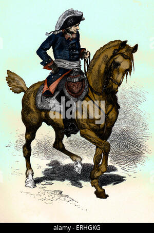 Il re Federico II di Prussia - Ritratto di Re a cavallo in abiti militari. 24 Gennaio 1712 - 17 agosto 1786. Re dal 1740 - 1786. Noto come Federico il Grande. Foto Stock