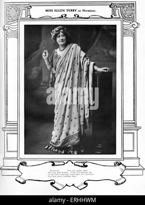 William Shakespeare 's giocare a 'l'inverno 's favola' - Atto I, scena 2. Ellen Terry come Hermione, Sua Maestà 's Theatre, Londra, Foto Stock