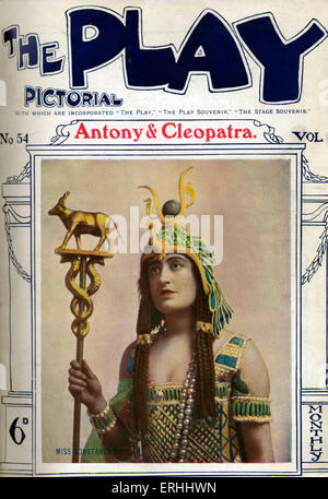 William Shakespeare 's giocare 'Marcantonio e Cleopatra' - Constance Collier come Cleopatra, Sua Maestà's Theatre, Londra, 1907. Foto Stock
