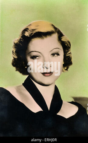 Myrna Loy - Ritratto del film americano attrice 2 Agosto 1905 - 14 dicembre 1993. Nato Myrna Adele Williams. Pubblicità ancora. Foto Stock