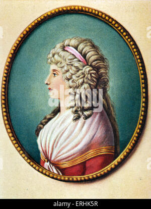 Charlotte von Stein. Ritratto di signora-in-attesa a Weimar che era vicino amici con scrittori tedesco Friedrich Schiller e Foto Stock