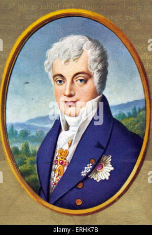 Klemens Wenzel Lothar Fürst von Metternich. Ritratto dell'uomo politico austriaco e diplomatico. Talvolta noto come il Principe Klemens Foto Stock
