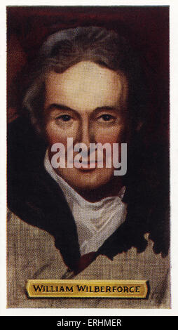 William Wilberforce - uomo politico britannico WW: 24 agosto 1759 - 29 luglio 1833. Ha condotto una campagna parlamentare contro la tratta degli schiavi Foto Stock