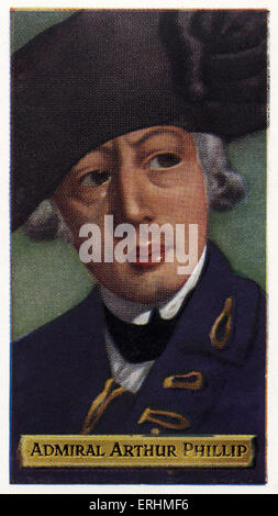 Arthur Phillip - Ammiraglio Inglese. AP: 11 Ottobre 1738 - 31 agosto 1814. Fondata a Sydney, Australia. Foto Stock