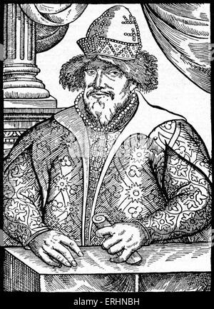 Ivan il Terribile - Ritratto dello zar russo / tsar. Ivan IV di Russia: 25 agosto 1530 - 18 Marzo 1584. Prima del righello Foto Stock