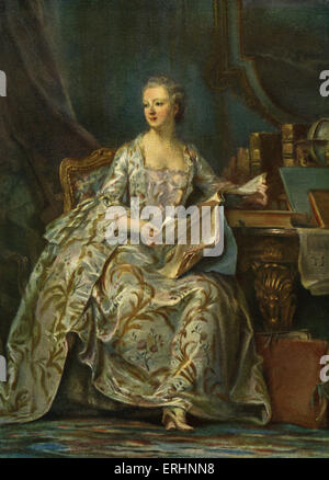 Madame de Pompadour - Ritratto di Re Luigi XV 's padrona di Maurice Quentin de Latour (1704 - 1788). Originale detenuto presso il Foto Stock