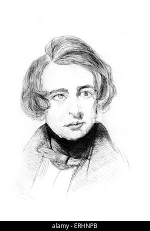 Charles Dickens invecchiato 18 romanziere inglese, 7 febbraio 1812 - 9 giugno 1870. Foto Stock