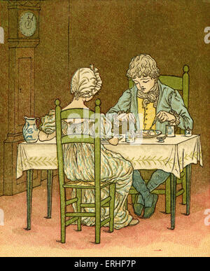 Jack Spratto potevano mangiare fat non illustrato da Kate Greenaway. Inglese bambini 's illustratore di libri e scrittrice 17 Marzo 1846 - 6 Novembre 1901 da madre libro d'oca. ( Pubblicato per la prima volta 1881). Foto Stock