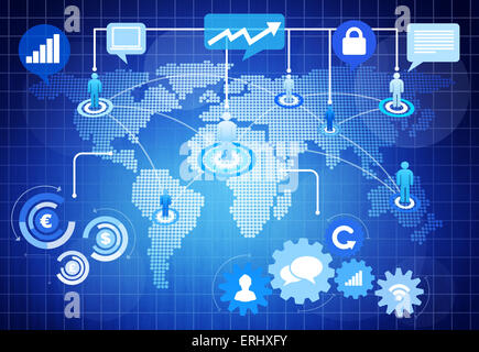 World Social Media Business Graphic Foto Stock