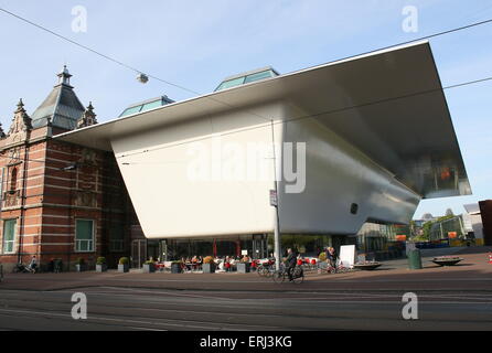 Stedelijk Museum Amsterdam, il museo di arte moderna, arte contemporanea e design, moderno nuovo allegato a Van Baerlestraat Foto Stock