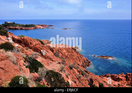 Rocce Rosse in Costa Azzurra, Francia Foto Stock