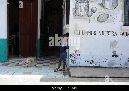 Livingston, Isabal Dipartimento in Guatemala. Foto Stock