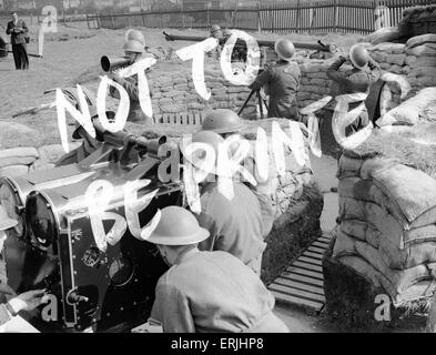 Anti aeromobile difese, Birmingham, 10 maggio 1941. Guerra mondiale due incursioni aeree, Birmingham. Per non essere stampato. Avvertimento da censori. Fotografia è stato censurato in tempo, dovuta alla visibilità del telemetro. Foto Stock