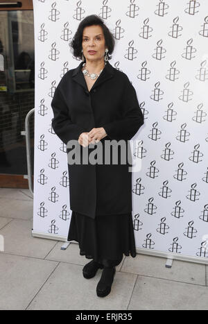 Londra, UK, UK. Il 3 giugno, 2015. Bianca Jagger assiste Amnesty International party a New Inn cantiere. © Ferdaus Shamim/ZUMA filo/Alamy Live News Foto Stock