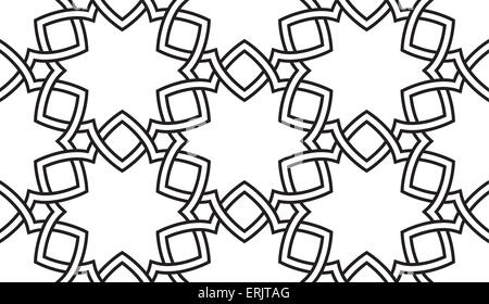 Monocromatico seamless pattern celtico. Vettore sfondo astratto Illustrazione Vettoriale