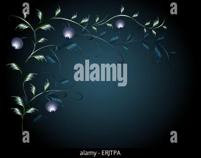 Configurazione nella forma di rami con foglie. EPS10 illustrazione vettoriale Illustrazione Vettoriale
