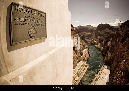 La diga di Hoover, Nevada, STATI UNITI D'AMERICA Foto Stock