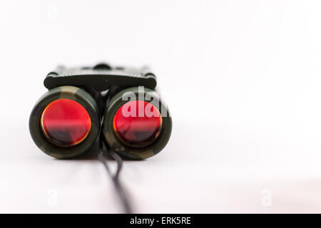 Close-up di stile di mimetizzazione binocoli per giorno moderno cacciatori e gli osservatori della natura Foto Stock