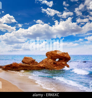 Almeria Mojacar spiaggia nel mare Mediterraneo di Spagna Foto Stock