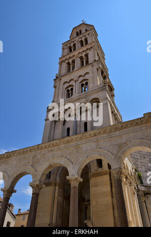 San Domnio tower a Spalato sulla costa dalmata della Croazia Foto Stock