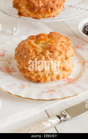 Focaccine di formaggio una gustosa varietà di più dolce tradizionale scone Foto Stock