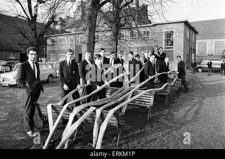 Warwick Scuola vigili del fuoco, 13 dicembre 1966. Foto Stock