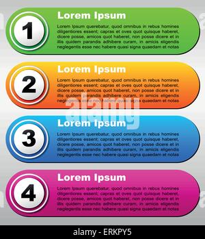 Illustrazione di vettore di quattro fasi gli elementi di design Illustrazione Vettoriale