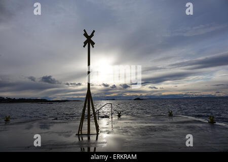 Luce della Sera su Firth of Forth Foto Stock