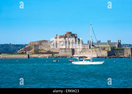 Castello di Elizabeth, St. Helier, Jersey, Isole del Canale, Regno Unito, Europa Foto Stock
