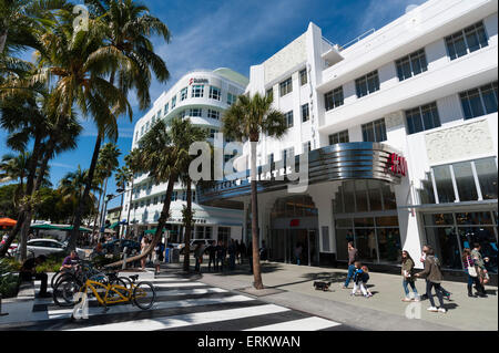 Lincoln Road Mall, South Beach, Miami Beach, Florida, Stati Uniti d'America, America del Nord Foto Stock