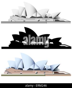 Il vettore Opera House di Sydney Illustrazione Vettoriale