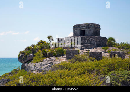 Tempio del Vento, Tulum, Messico Foto Stock