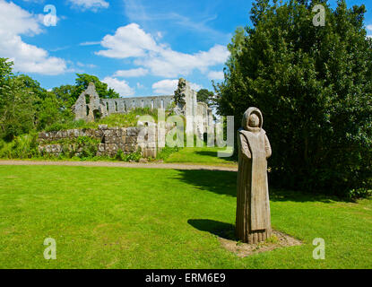 Jervaulx Abbey, vicino Oriente Witton, North Yorkshire, Inghilterra, Regno Unito Foto Stock