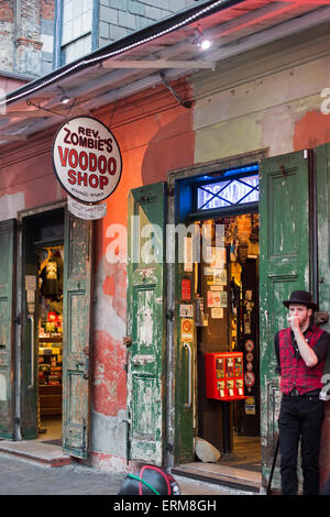 New Orleans, Louisiana - Rev. Zombie's Voodoo Shop nel Quartiere Francese. Foto Stock