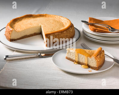 La vaniglia agave cheesecake Foto Stock