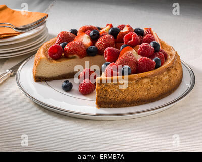 La vaniglia agave cheesecake Foto Stock