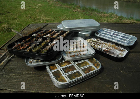 Fly Fishing Tackle Foto Stock