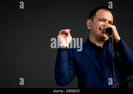 Porto, Portogallo. 04 Giugno, 2015. Glossari Affini si esibisce dal vivo a nn. Primavera Sound tenutasi a Porto, Portogallo. © Diogo Baptista/Pacific Press/Alamy Live News Foto Stock