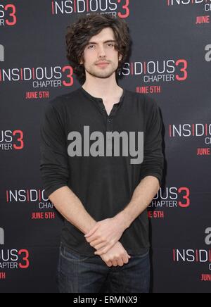 Los Angeles, CA, Stati Uniti d'America. Il 4 giugno, 2015. Carter Jenkins presso gli arrivi per insidioso: capitolo 3 World Premiere, Cinese TCL 6 teatri (in precedenza Grauman's), Los Angeles, CA Giugno 4, 2015. Credito: Dee Cercone/Everett raccolta/Alamy Live News Foto Stock