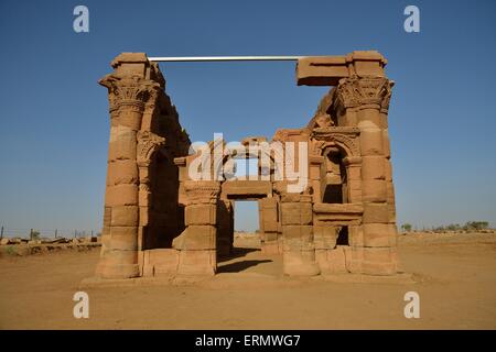 Hathor tempio romano o chiosco, Naga, la Nubia, Nahr un-nullo, Sudan Foto Stock