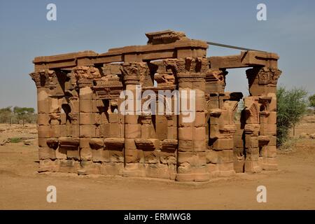 Hathor tempio romano o chiosco, Naga, la Nubia, Nahr un-nullo, Sudan Foto Stock