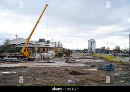 Sito in costruzione di un nuovo sviluppo di Westquay filigrana Foto Stock