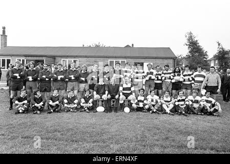 Stoke Old Boys v Phil Judd 15 partita di rugby, 28 Settembre 1971 Foto Stock