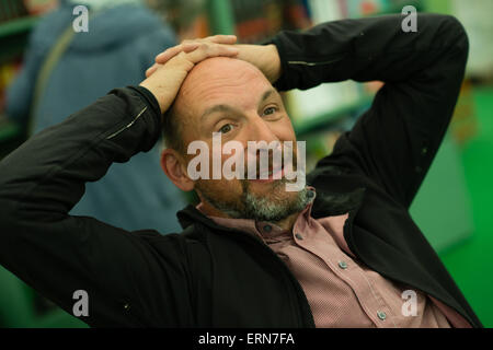 WILLIAM FOTHERINGTON autore dell' Bernard Hinault e la Caduta e Ascesa di ciclismo francese' Hay Festival della Letteratura Mercoledì 27 Maggio 2015 ©keith morris www.artswebwales.com keith@artx.co.uk 07710 01970 285968 611106 Foto Stock