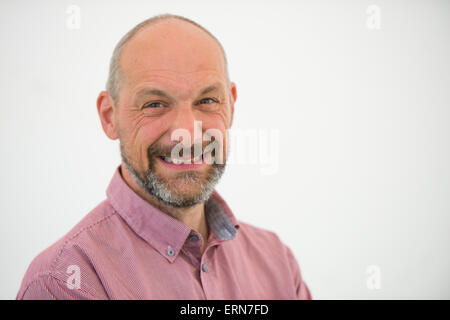 WILLIAM FOTHERINGTON, autore dell' Bernard Hinault e la Caduta e Ascesa di ciclismo francese', Hay Festival della Letteratura, Mercoledì 27 Maggio 2015 Foto Stock